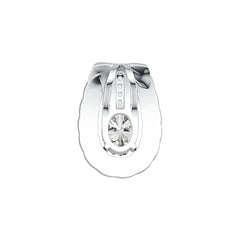 Sterling Silver Semi Mount Pendant Setting Oval OV 9X7mm Horseshoe Theme - Syzjewelry