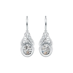 Sterling Silver Semi Mount Earrings Setting Oval OV 10X8mm DHJ