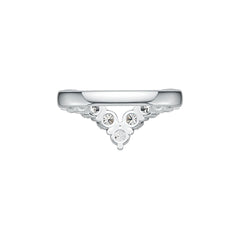 Sterling Silver Semi Mount Ring Setting Round RD 4x4mm 7 Stone Ring DHJ