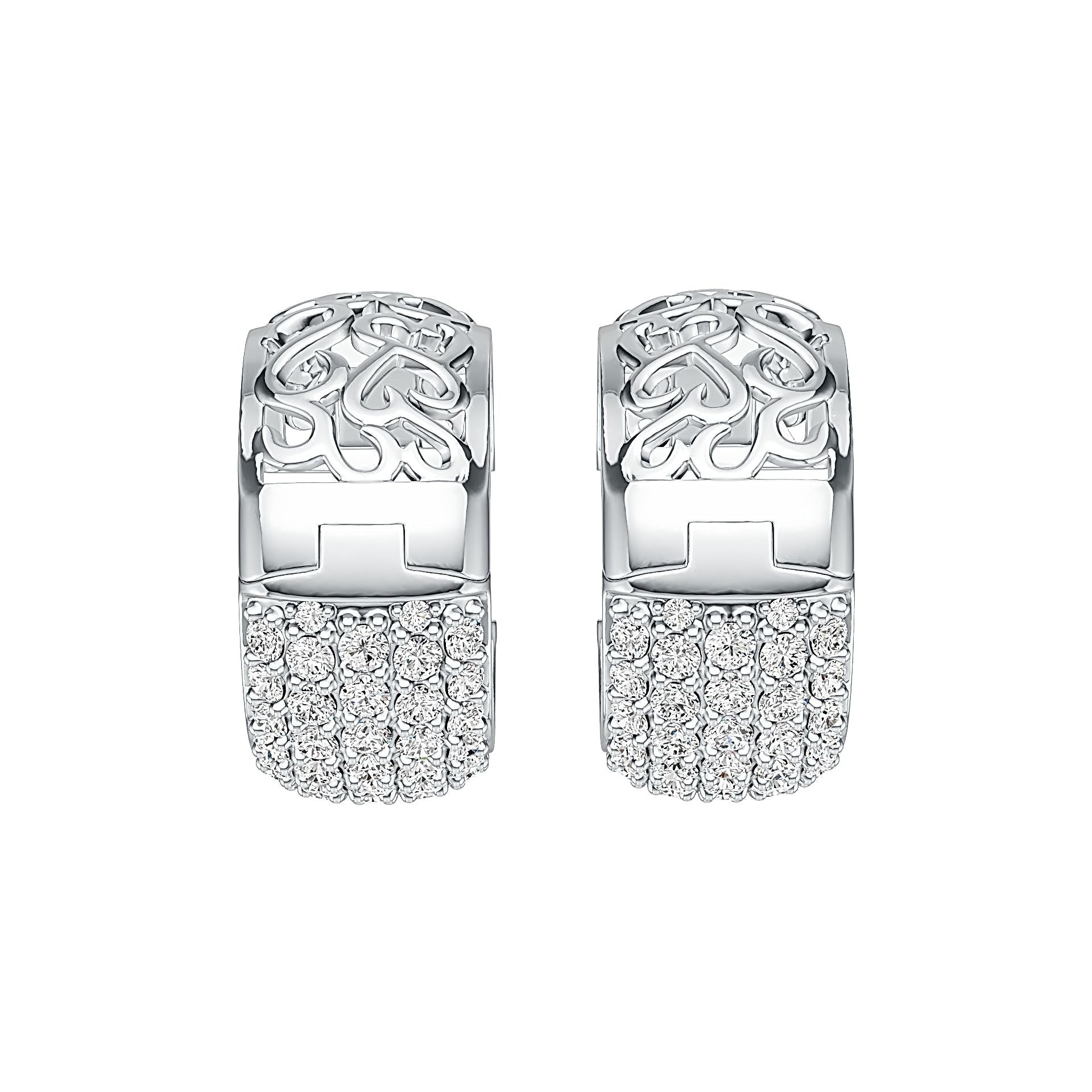Sterling Silver Semi Mount Earrings Setting Round RD 2x2mm DHJ