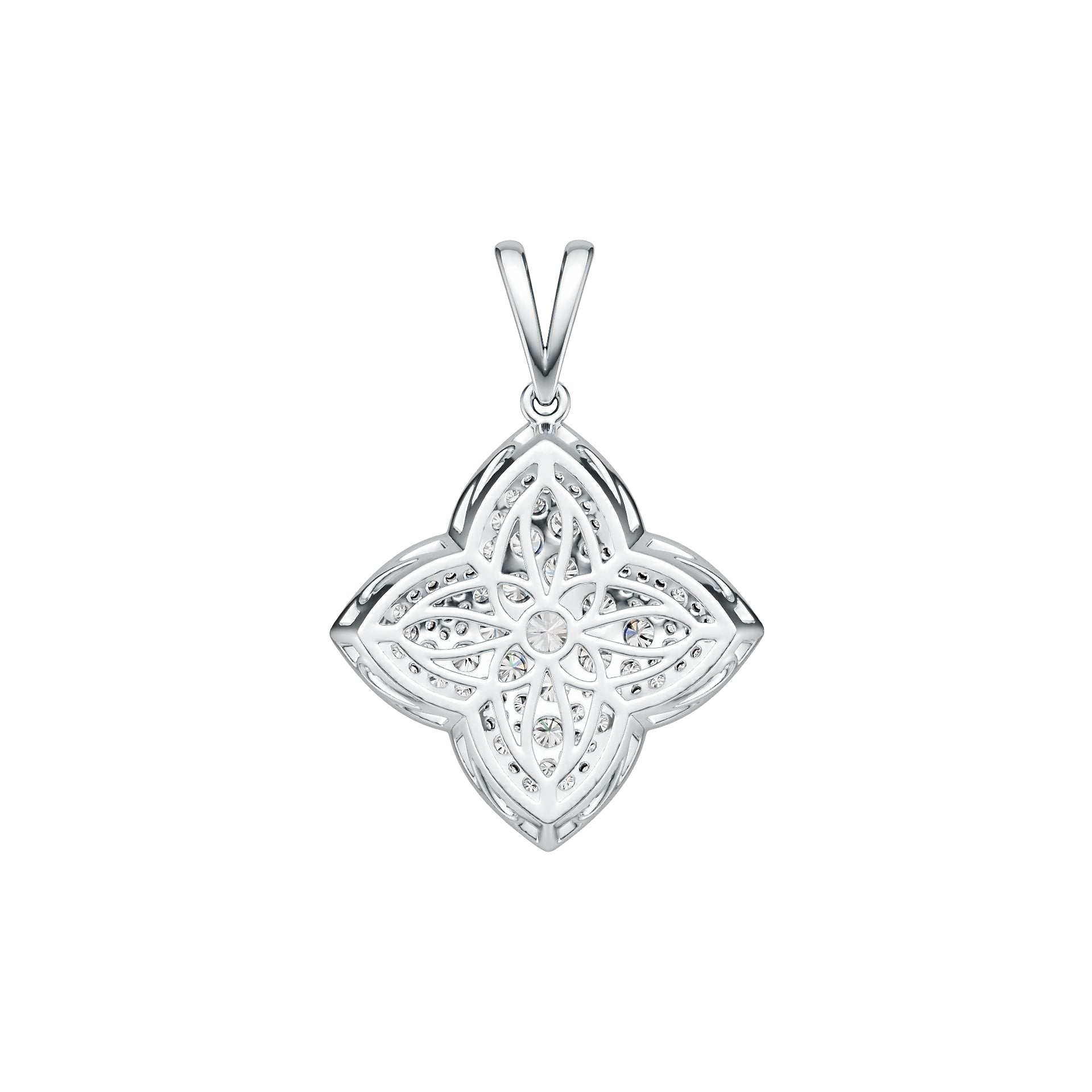 Sterling Silver Semi Mount Pendant Setting Round RD 3.5mm DHJ