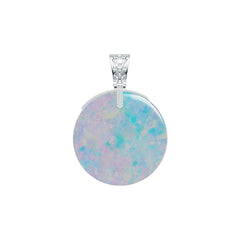 Sterling Silver Semi Mount Pendant Setting Round RD 52x52mm DHJ
