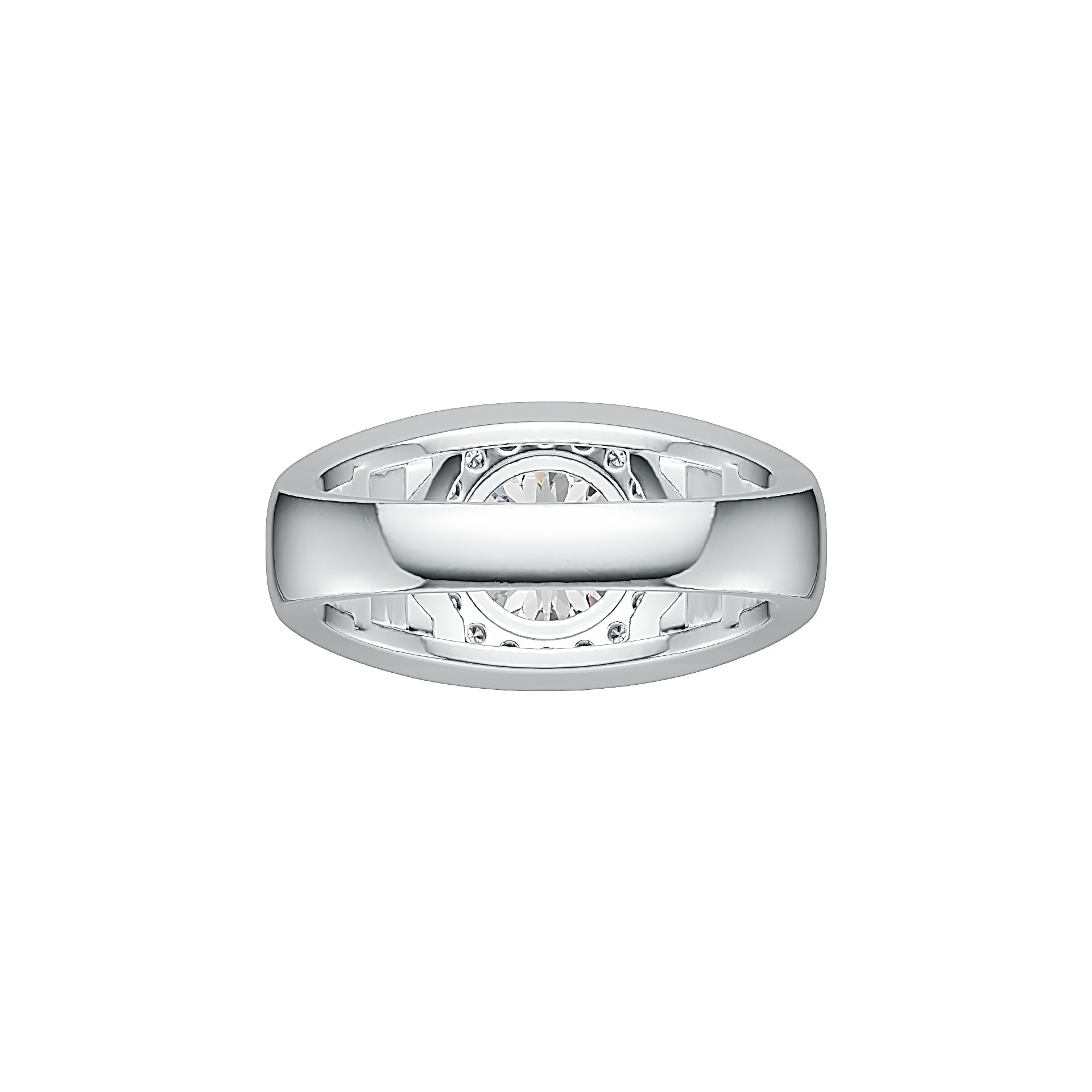 Sterling Silver Semi Mount Ring Setting Round RD 8X8mm Halo DHJ