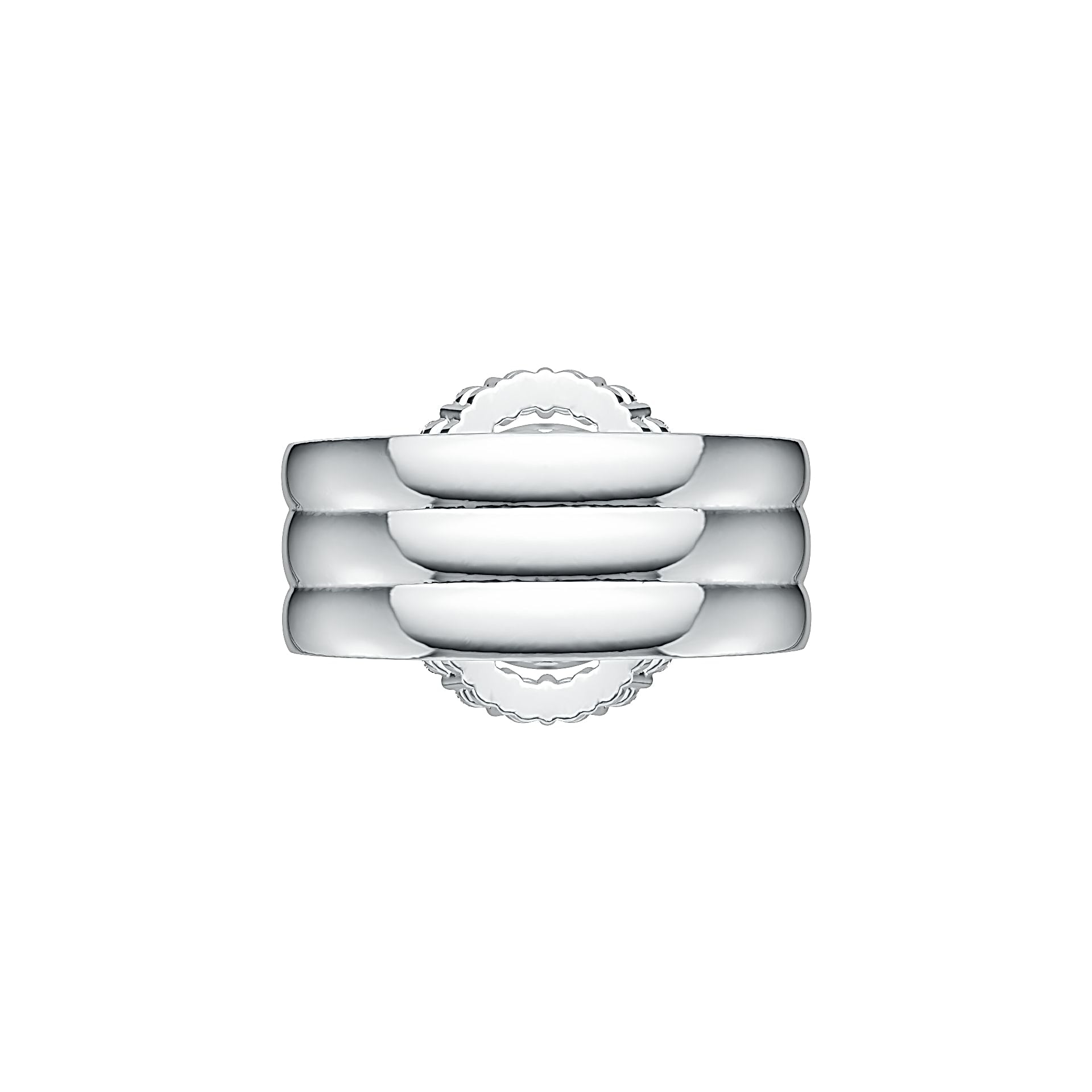 Sterling Silver Semi Mount Ring Setting Round RD 6x6mm DHJ
