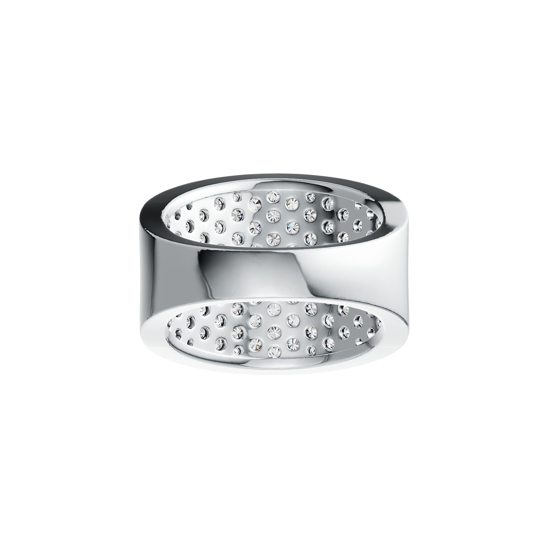 Sterling Silver Pave Cluster Ring Saddle with White Topaz or Moissanite - Syzjewelry