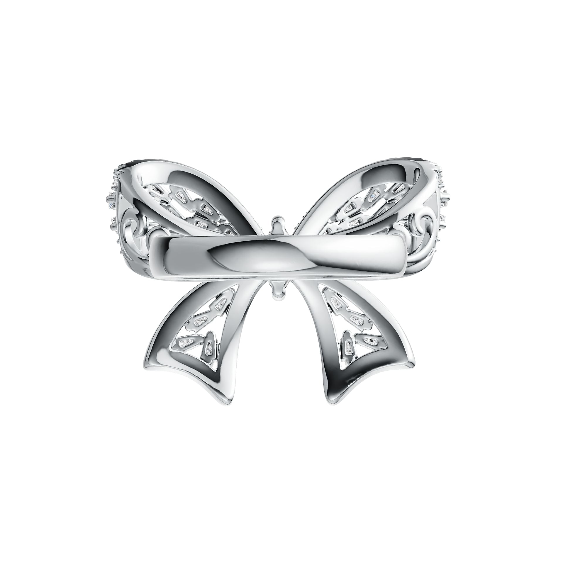 Sterling Silver Semi Mount Ring Setting Marquise MQ 6X3mm Ribbon Bow Theme DHJ