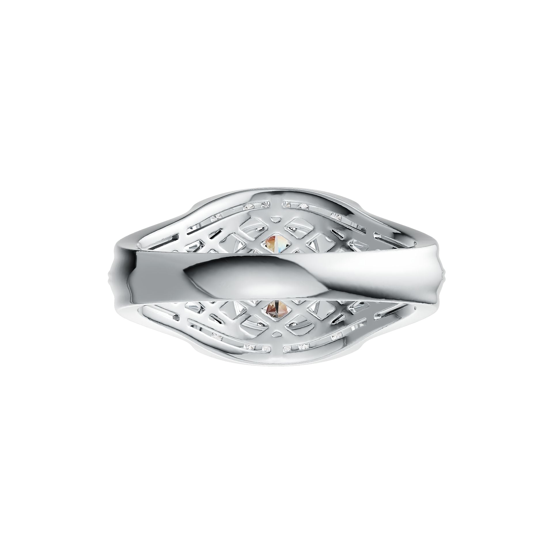 Men's Sterling Silver Semi Mount Ring Setting Oval OV 8x6mm Double Prongs Halo DHJ