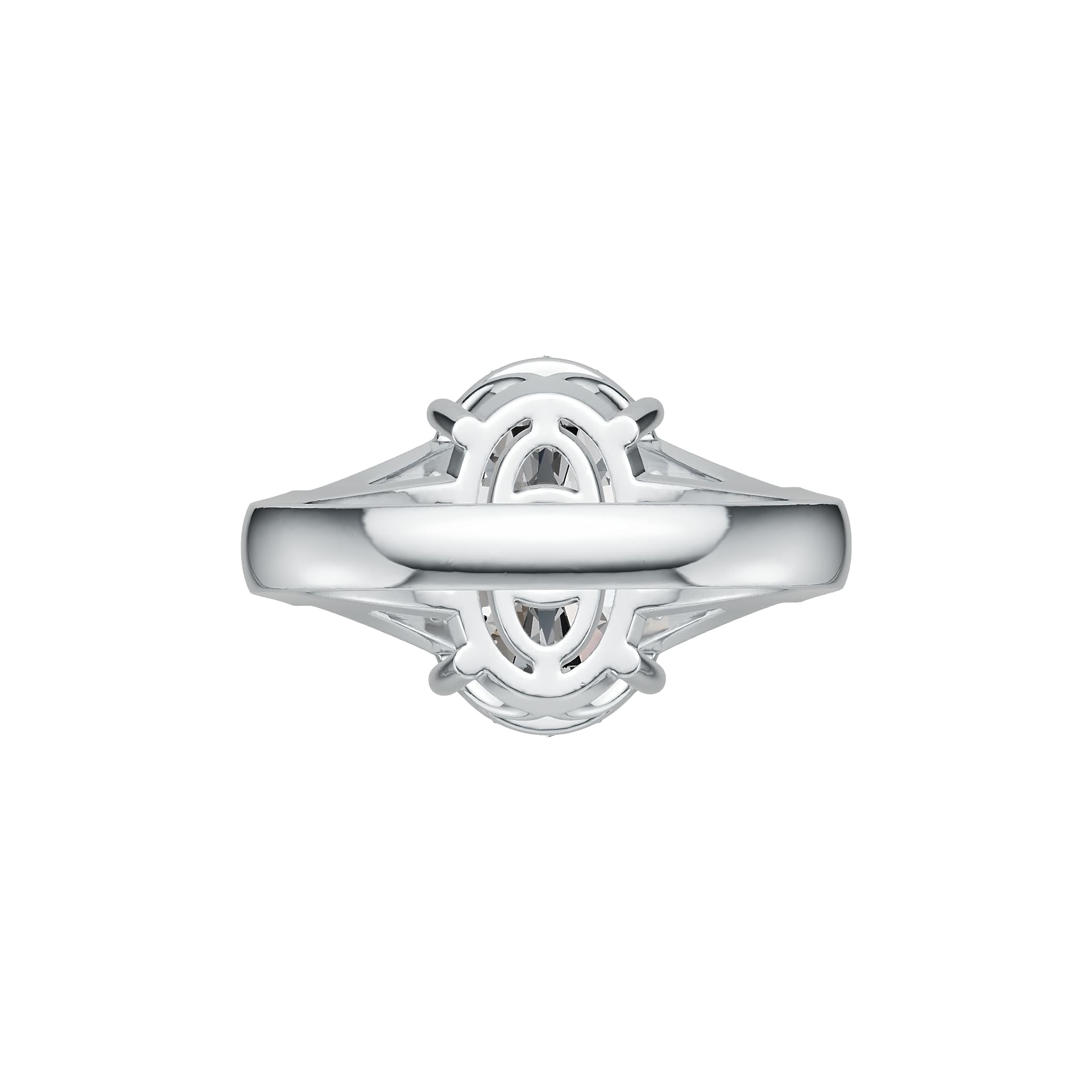 Sterling Silver Semi Mount Ring Setting Oval OV 14X10mm DHJ