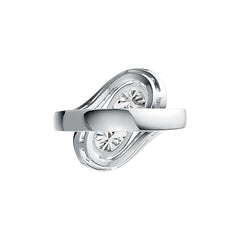 Sterling Silver Semi Mount Ring Setting Pear PE 8X6mm with White Topaz - Syzjewelry