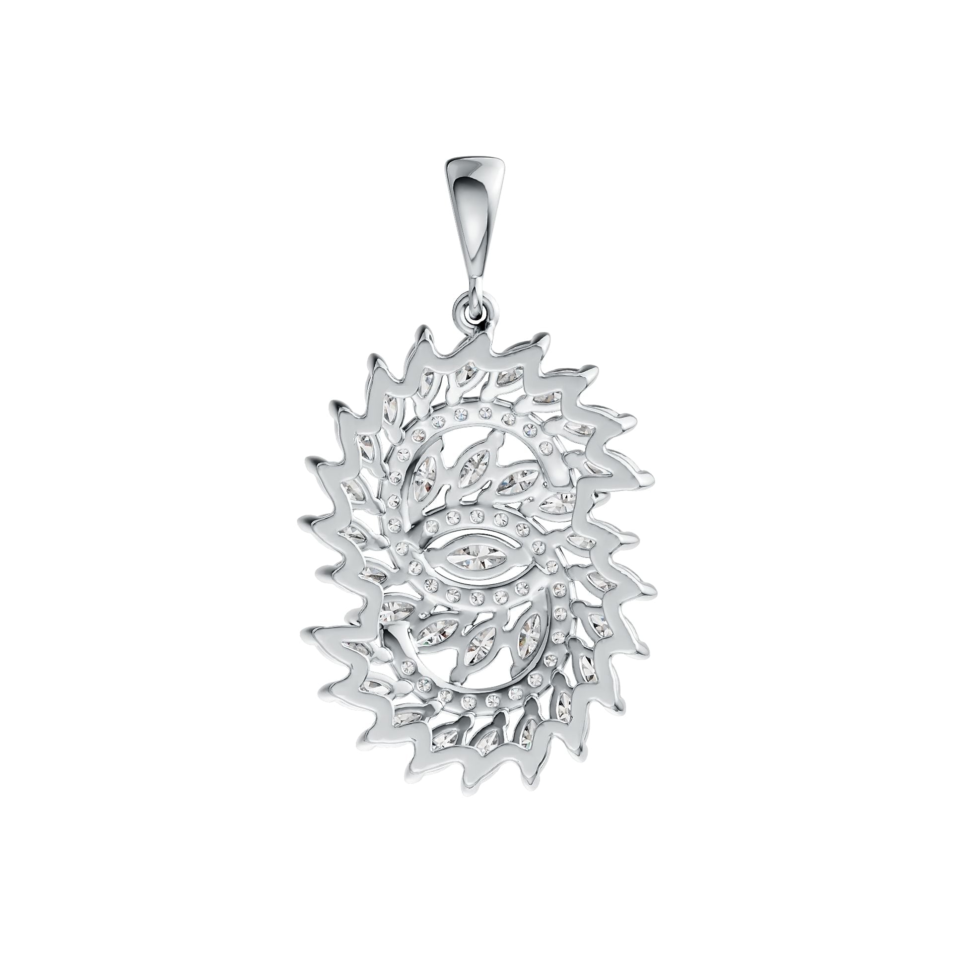 Sterling Silver Semi Mount Pendant Setting Marquise MQ 5X2.5mm MQ 4X2mm DHJ