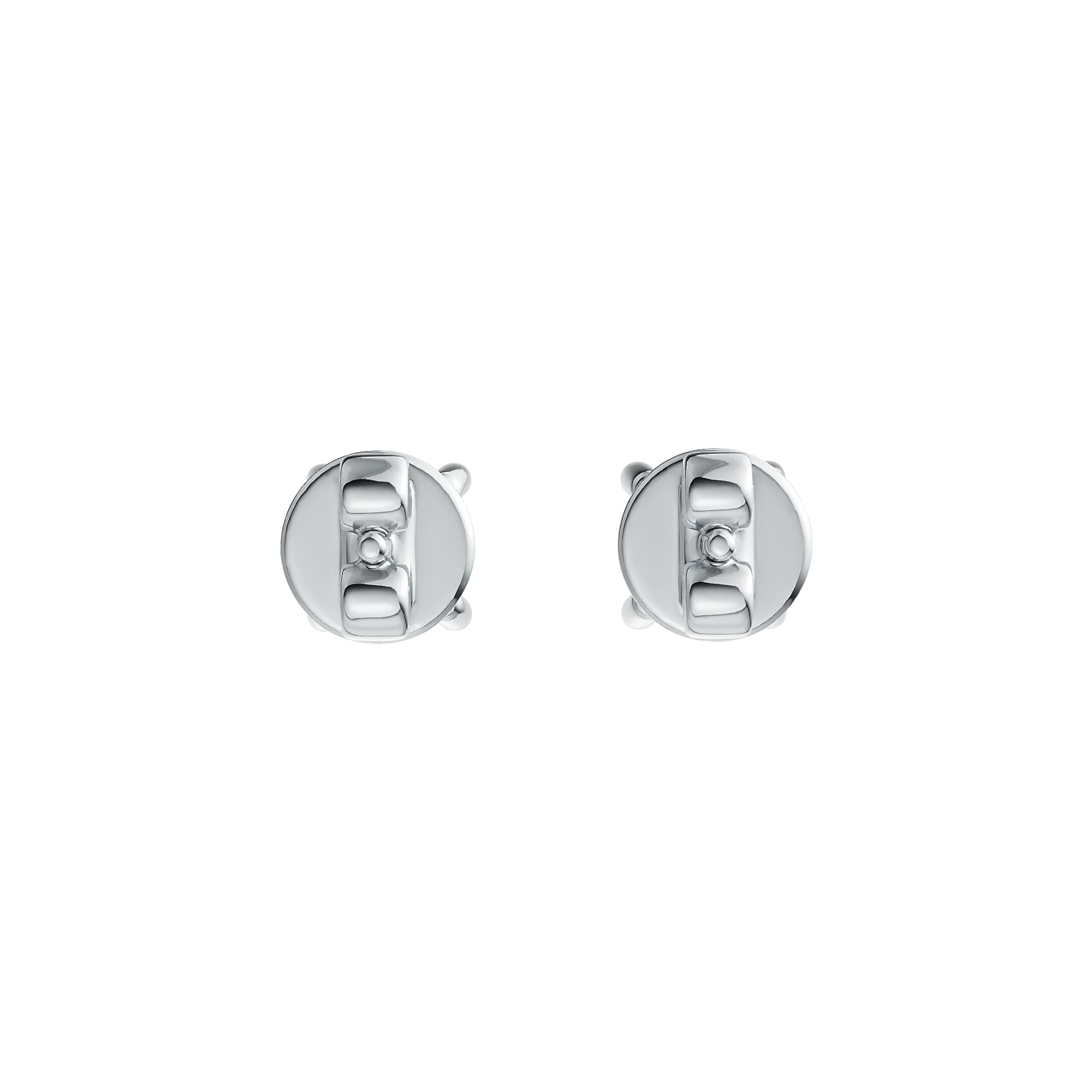 Sterling Silver Semi Mount Earrings Setting Round RD 4x4mm Stud DHJ