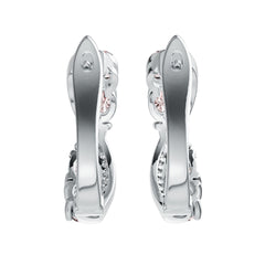Sterling Silver Semi Mount Earrings Setting Oval OV 5X3mm with White Topaz Syzjewelry