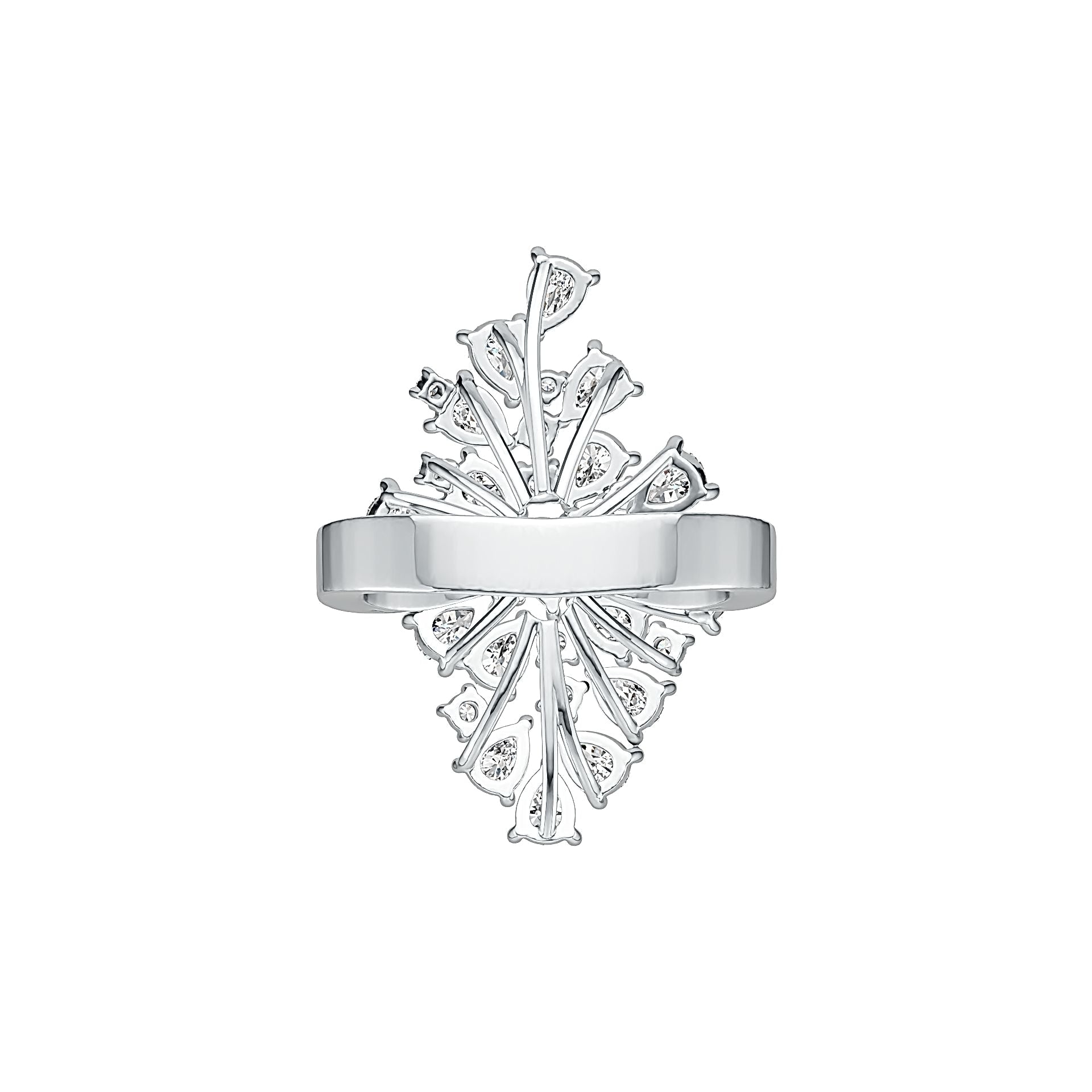 Sterling Silver Semi Mount Ring Setting Pear PE 5x3mm DHJ