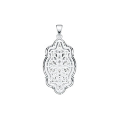 Sterling Silver Semi Mount Pendant Setting Oval OV 6X4mm DHJ