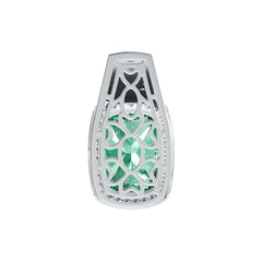 Sterling Silver Semi Mount Pendant Setting Cushion CU 14X10mm Halo DHJ