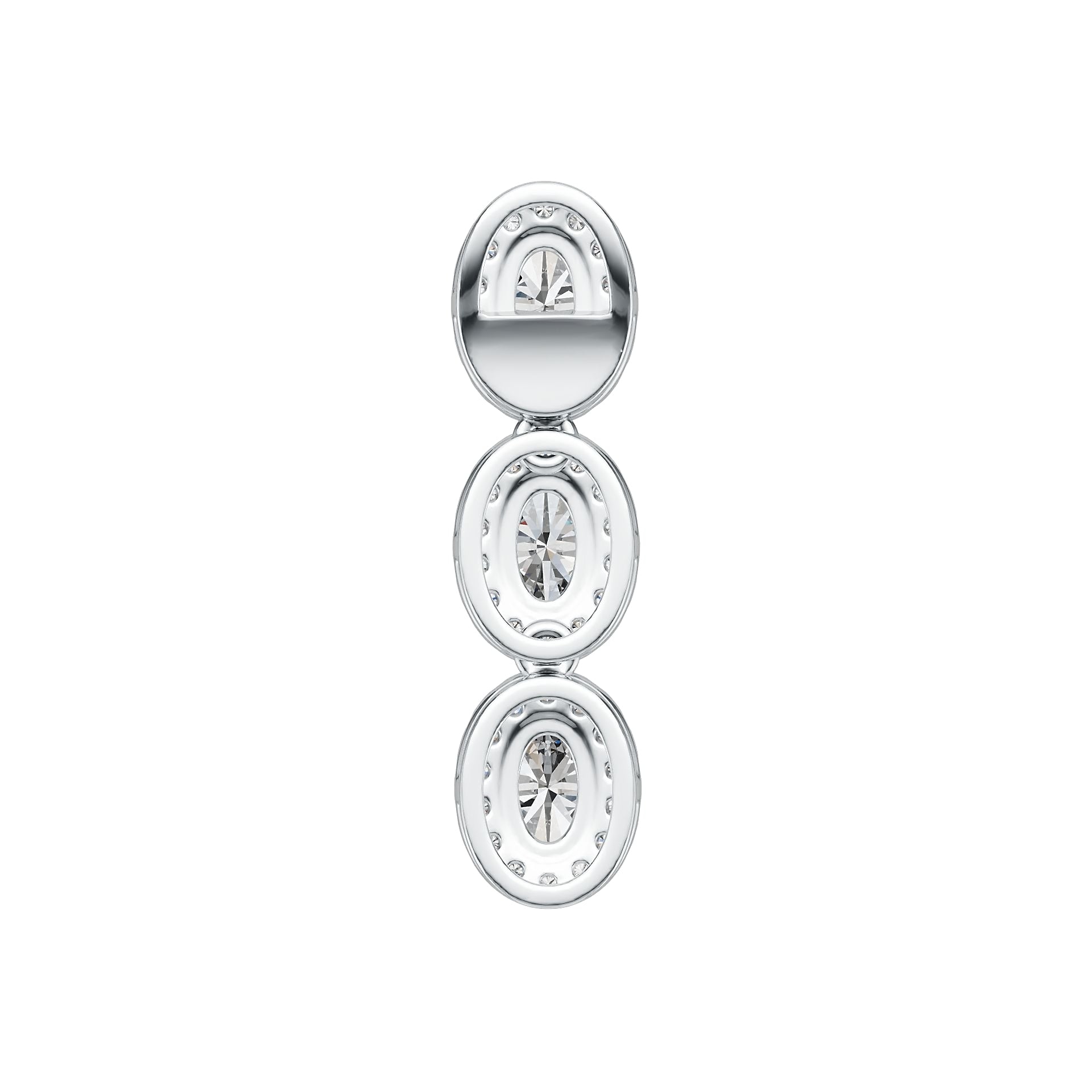 Sterling Silver Semi Mount Pendant Setting Oval OV 6X4mm DHJ