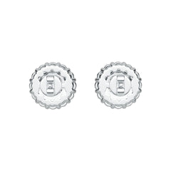 Sterling Silver Semi Mount Earrings Setting Round RD 6x6mm Halo DHJ