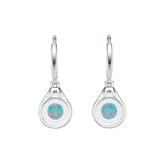 Sterling Silver Semi Mount Earrings Setting Round RD 6x6mm Cabochon DHJ