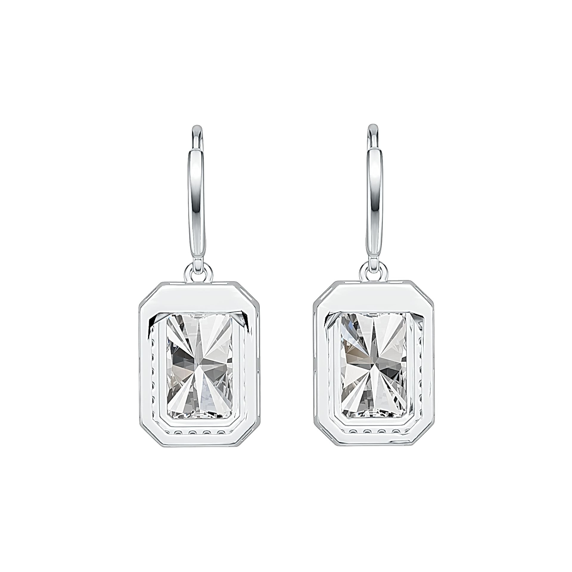 Sterling Silver Semi Mount Earrings Setting Emerald OCT 12X8mm DHJ