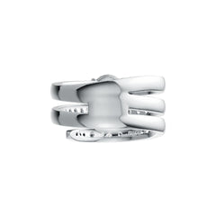 Sterling Silver Semi Mount Ring Setting Oval OV 9X7mm Triple-Band DHJ