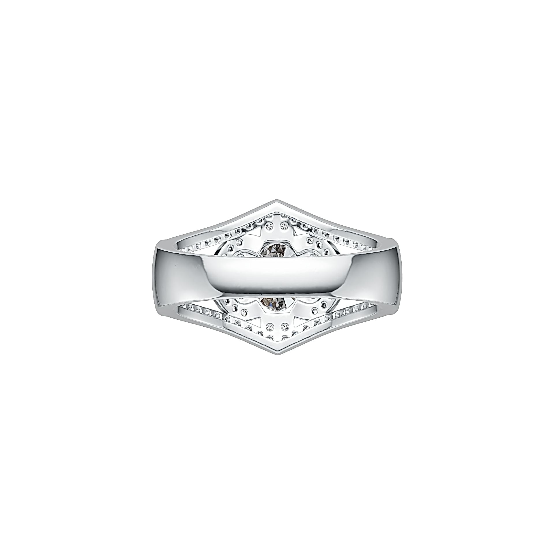 Sterling Silver Semi Mount Ring Setting Oval OV 8X6mm with White Topaz or Moissanite DHJ