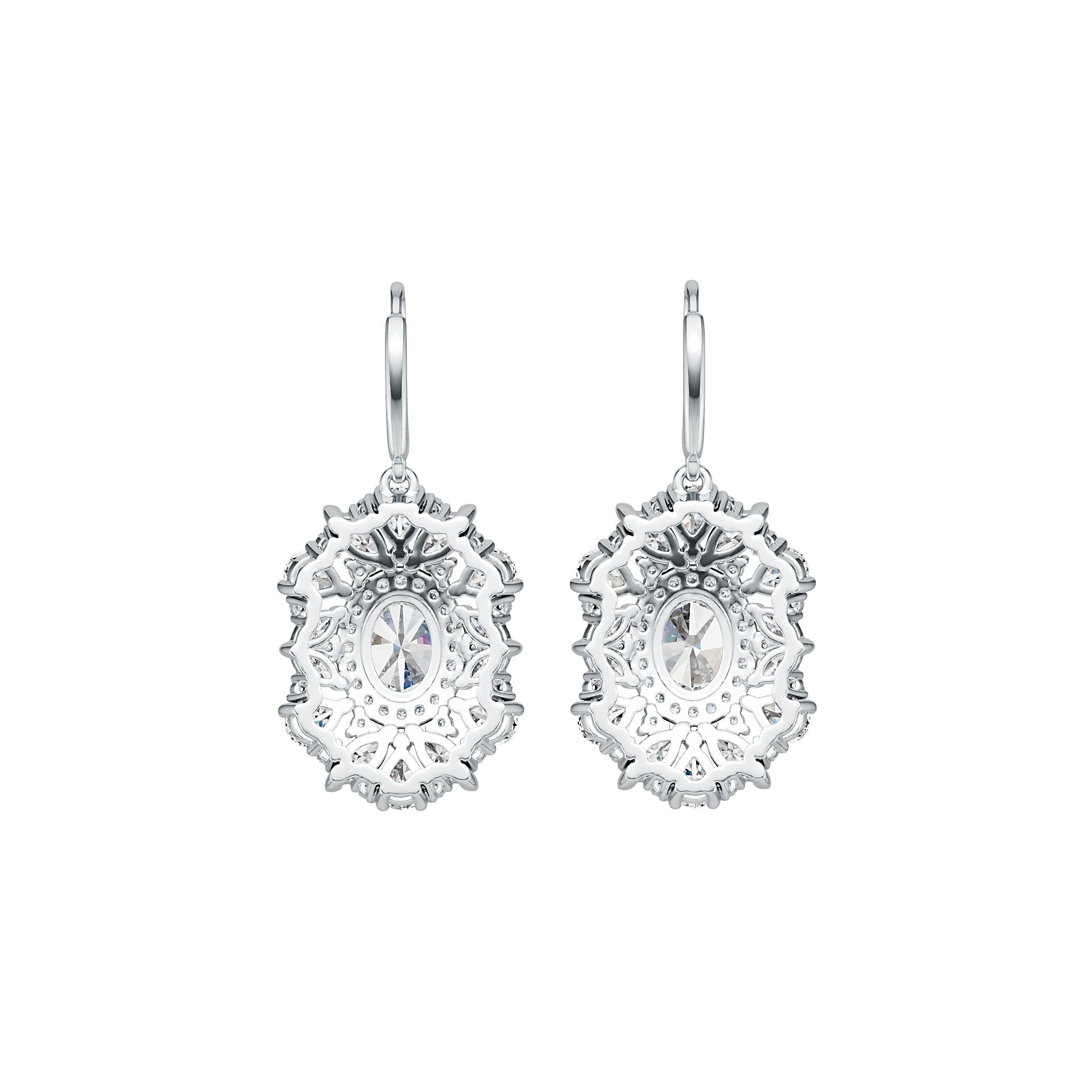 Sterling Silver Semi Mount Earrings Setting Oval OV 8X6mm MQ 4X2mm MQ 5X2.5mm PE 4X3mm DHJ