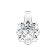 Sterling Silver Semi Mount Pendant Setting Oval OV 7X5mm with White Topaz DHJ