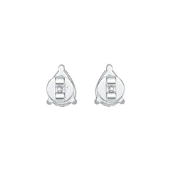 Sterling Silver Semi Mount Earrings Setting Pear PE 7X5mm Simple Stud - Syzjewelry
