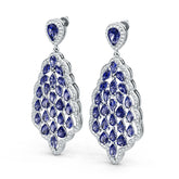 Sterling Silver Moissanite Earrings Pear PE 7X5mm