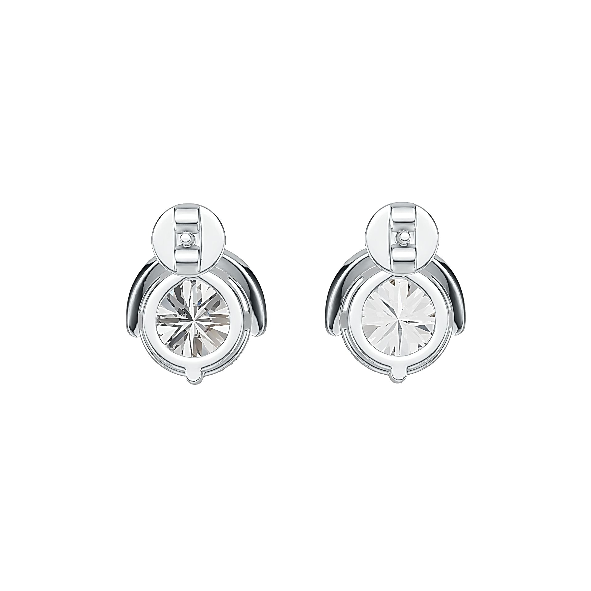 Sterling Silver Semi Mount Earrings Setting Round RD 8x8mm Lady Bug Theme DHJ