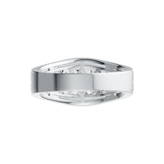 Men's 18K Gold CVD Diamond Ring Cushion CU 8X8mm Full Bezel