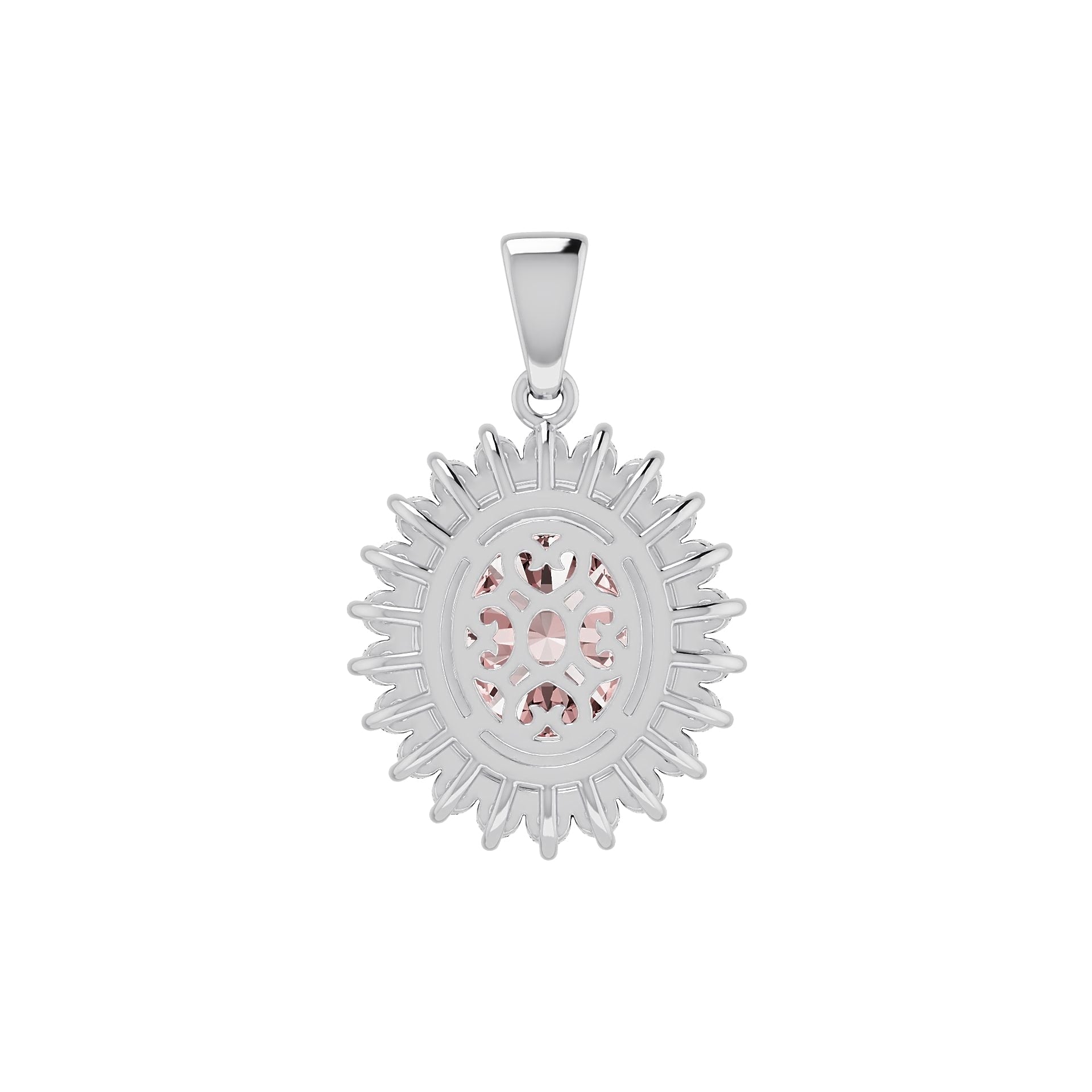 Sterling Silver Semi Mount Pendant Setting Oval OV 11X9mm Syzjewelry