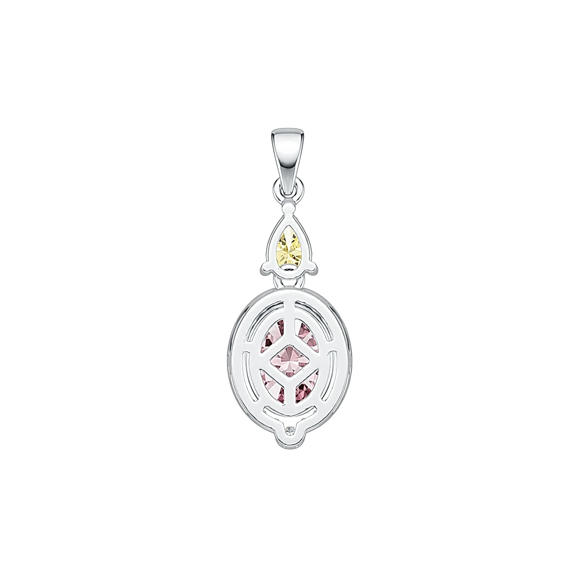 Sterling Silver Semi Mount Pendant Setting Oval OV 10X8mm 6X4mm DHJ