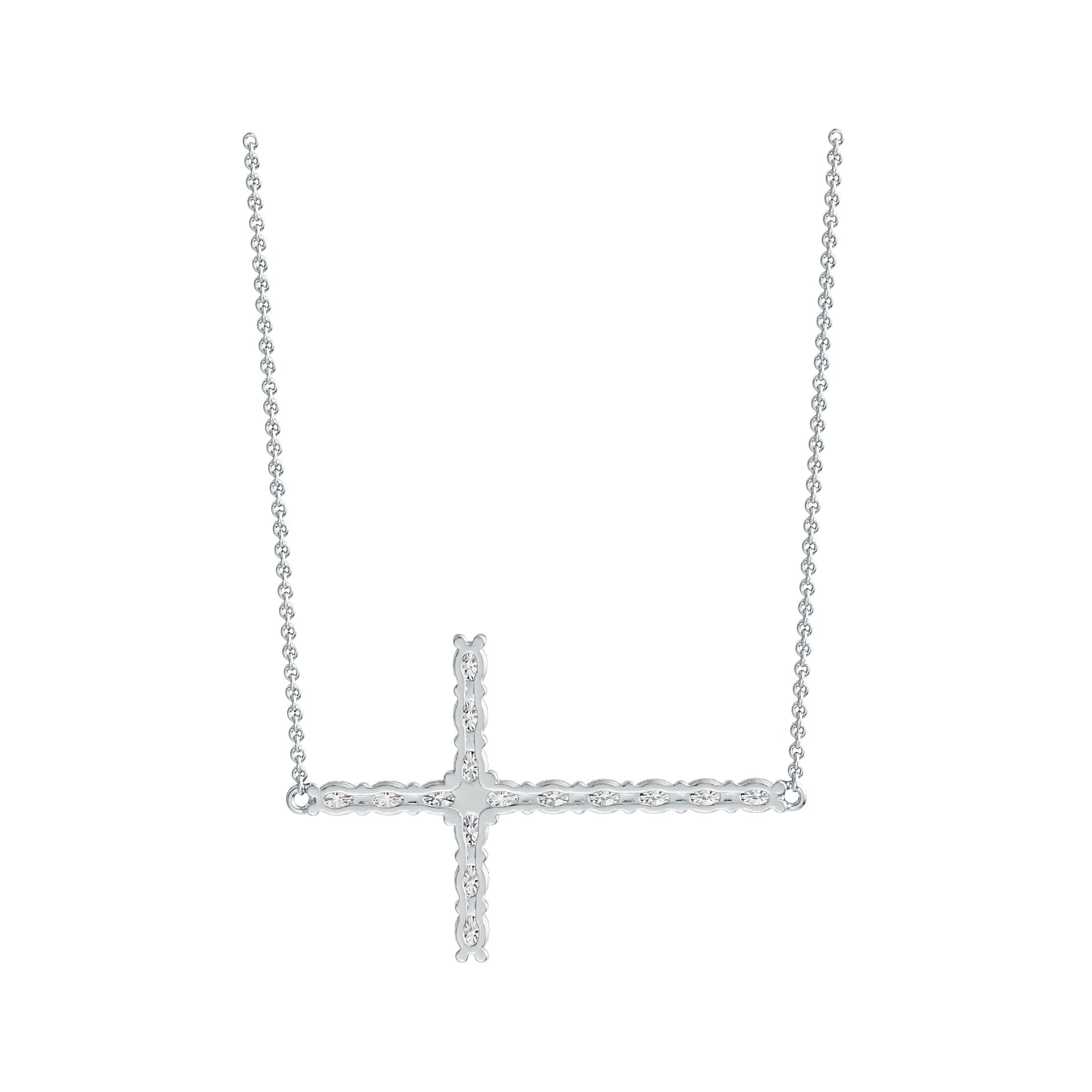 Sterling Silver Semi Mount Pendant Setting Oval OV 4X3mm Horizontal Cross Pendant DHJ