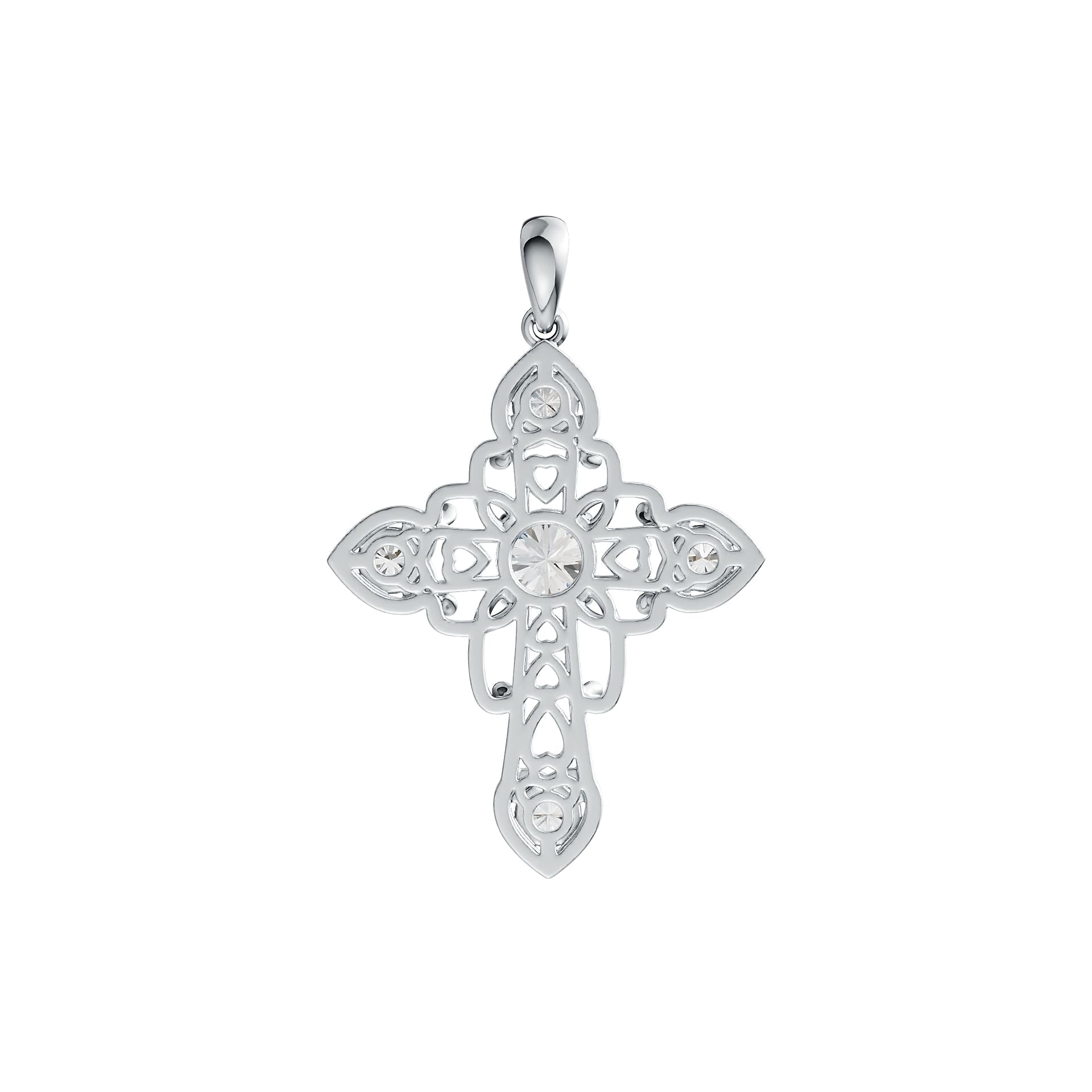 Sterling Silver Semi Mount Pendant Setting Round RD 6x6mm RD 4X4mm DHJ