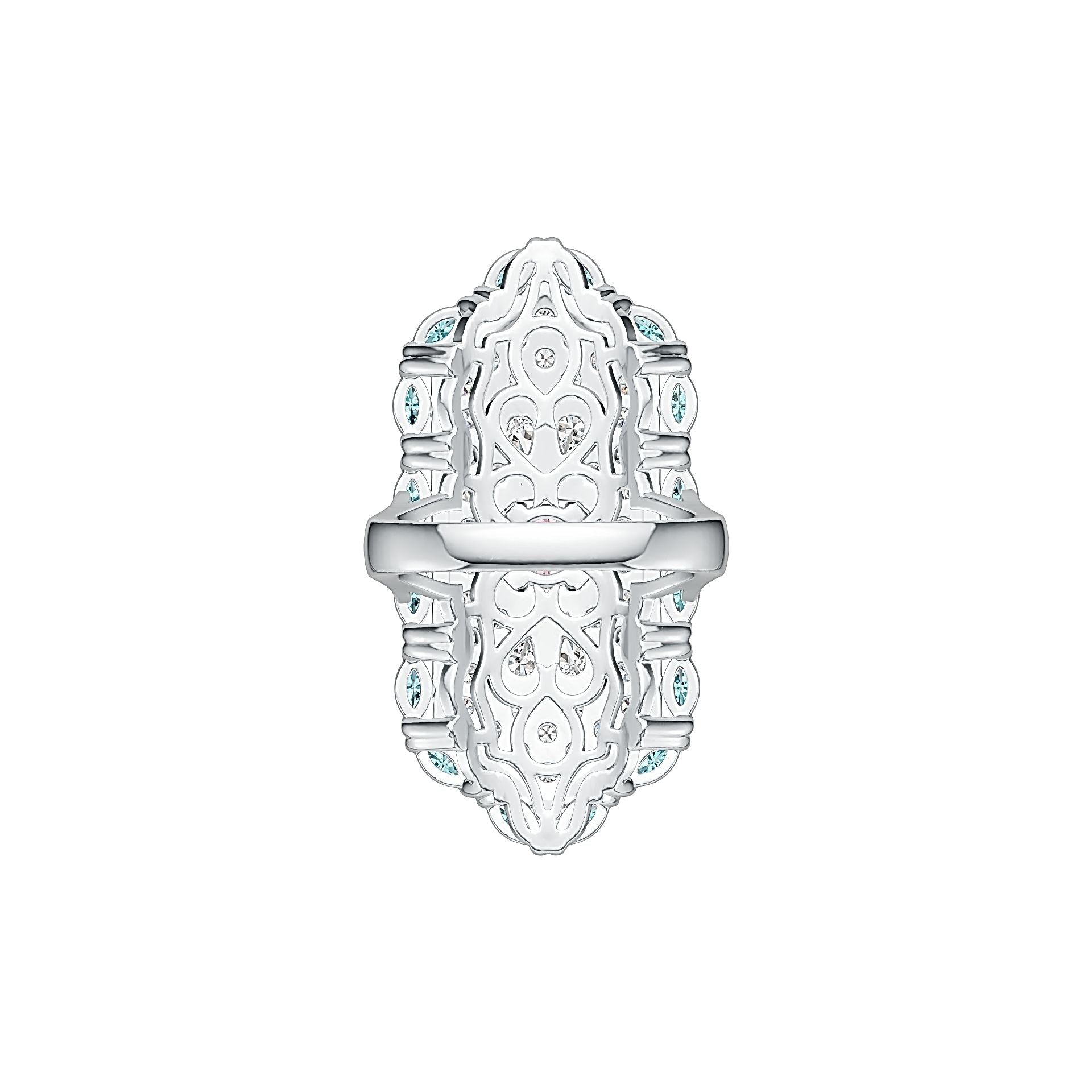 Sterling Silver Semi Mount Ring Setting Round RD 5x5mm PE 4x2mm DHJ