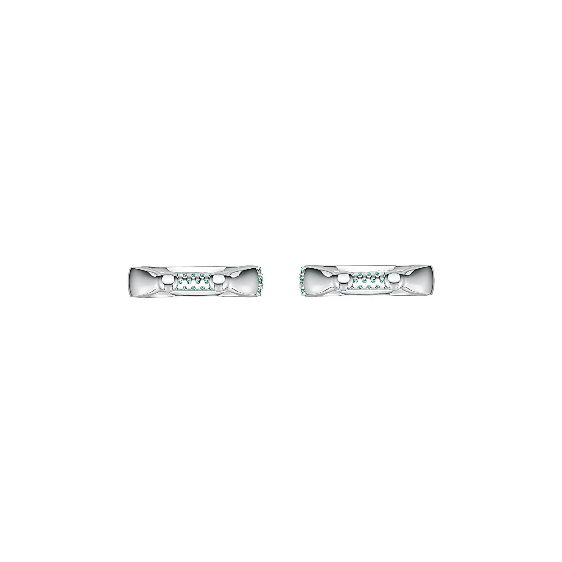 Sterling Silver Semi Mount Earrings Setting Round RD 1.25mm DHJ