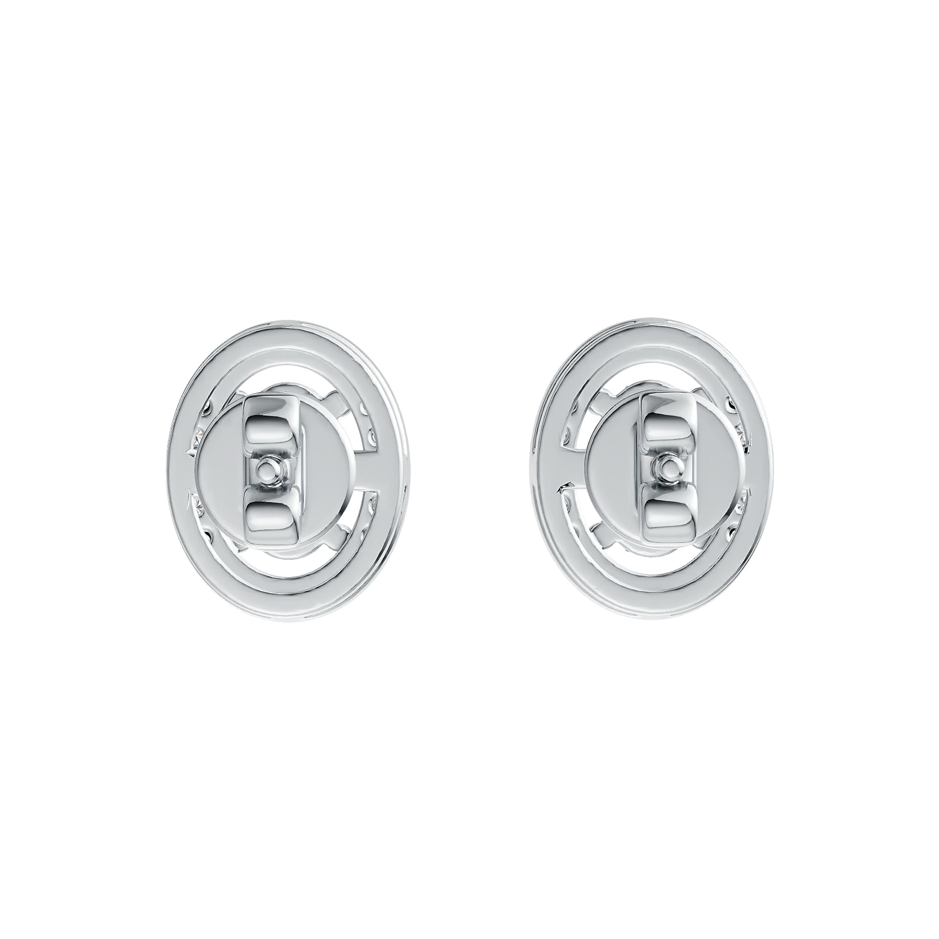 Sterling Silver Semi Mount Earrings Setting Oval OV 6x4mm Stud Syzjewelry
