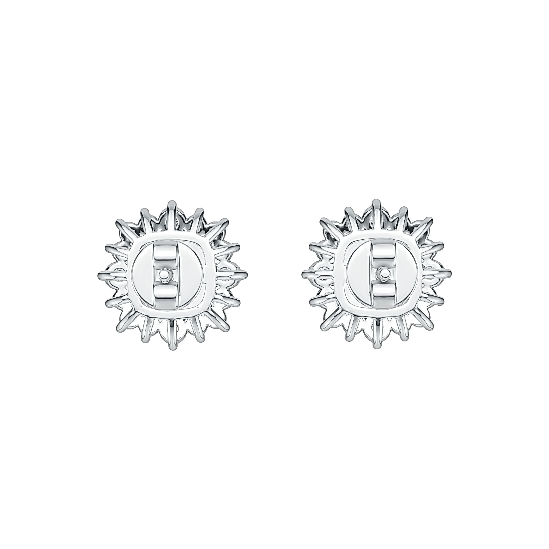 Sterling Silver Semi Mount Earrings Setting Cushion CU 6X6mm Stud Syzjewelry