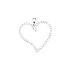 Sterling Silver Semi Mount Pendant Setting Round RD 2x2mm DHJ