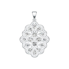 Sterling Silver Semi Mount Pendant Setting Pear PE 7X5mm RD 6Xmm RD 5X5mm DHJ