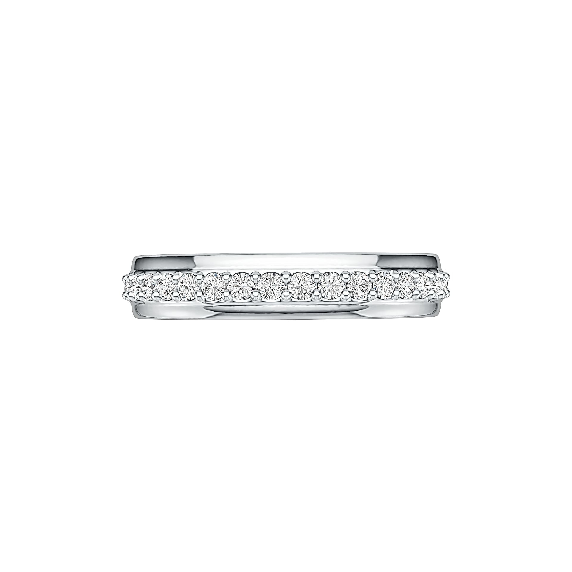 Sterling Silver Semi Mount Ring Setting Round RD 2x2mm White Topaz DHJ