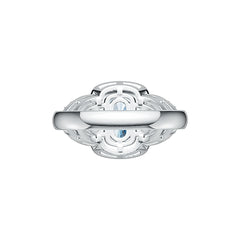 Sterling Silver Semi Mount Ring Setting Cushion CU 10.5X8MM TRI 5X5MM DHJ