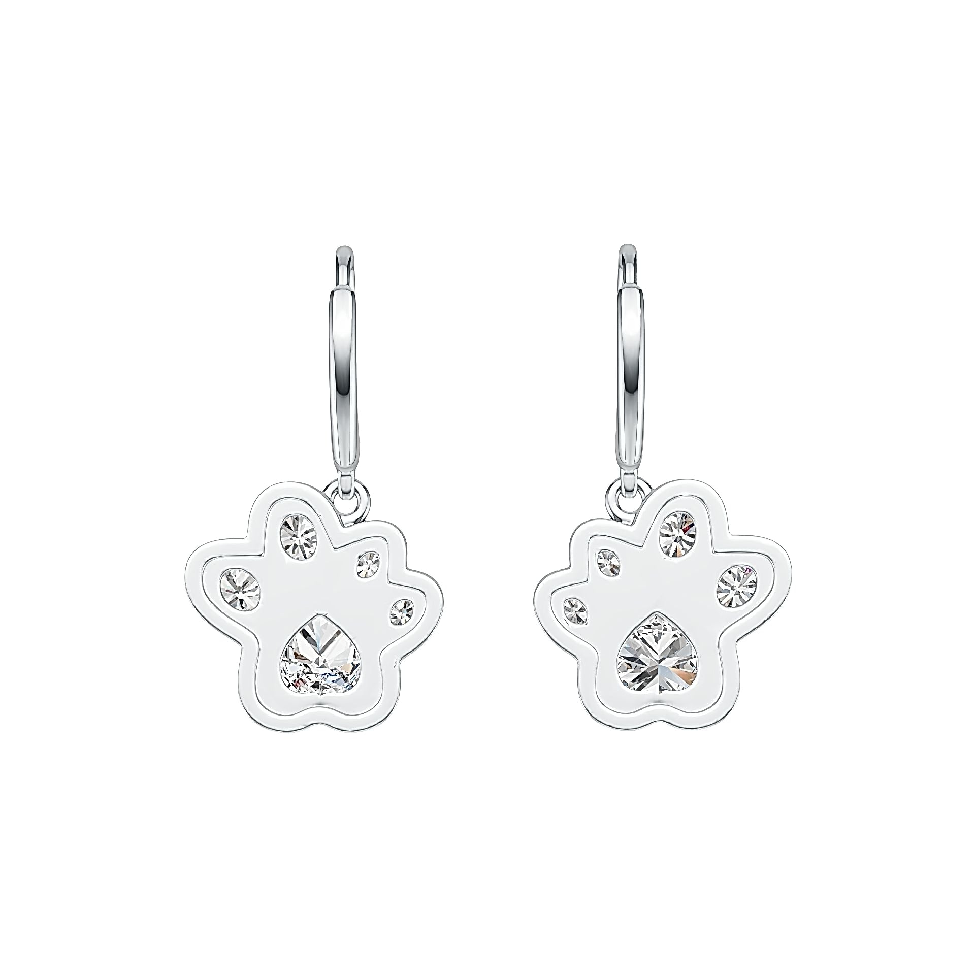 Sterling Silver Semi Mount Earrings Setting Heart HT 6X6mm OV 4X3mm OV 3X2mm DHJ