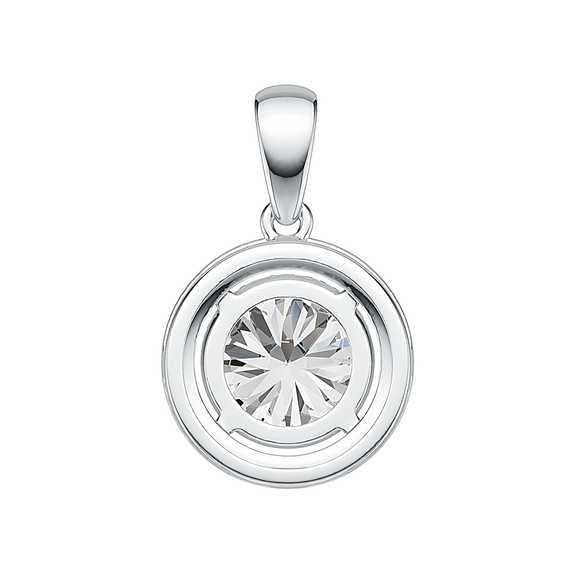 Sterling Silver Semi Mount Pendant Setting Round RD 10X10mm Halo White Topaz Syzjewelry