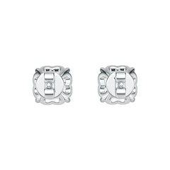 Sterling Silver Semi Mount Earrings Setting Cushion CU 7X7mm DHJ