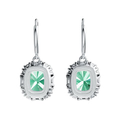 Sterling Silver Semi Mount Earrings Setting Cushion CU 10X8mm DHJ
