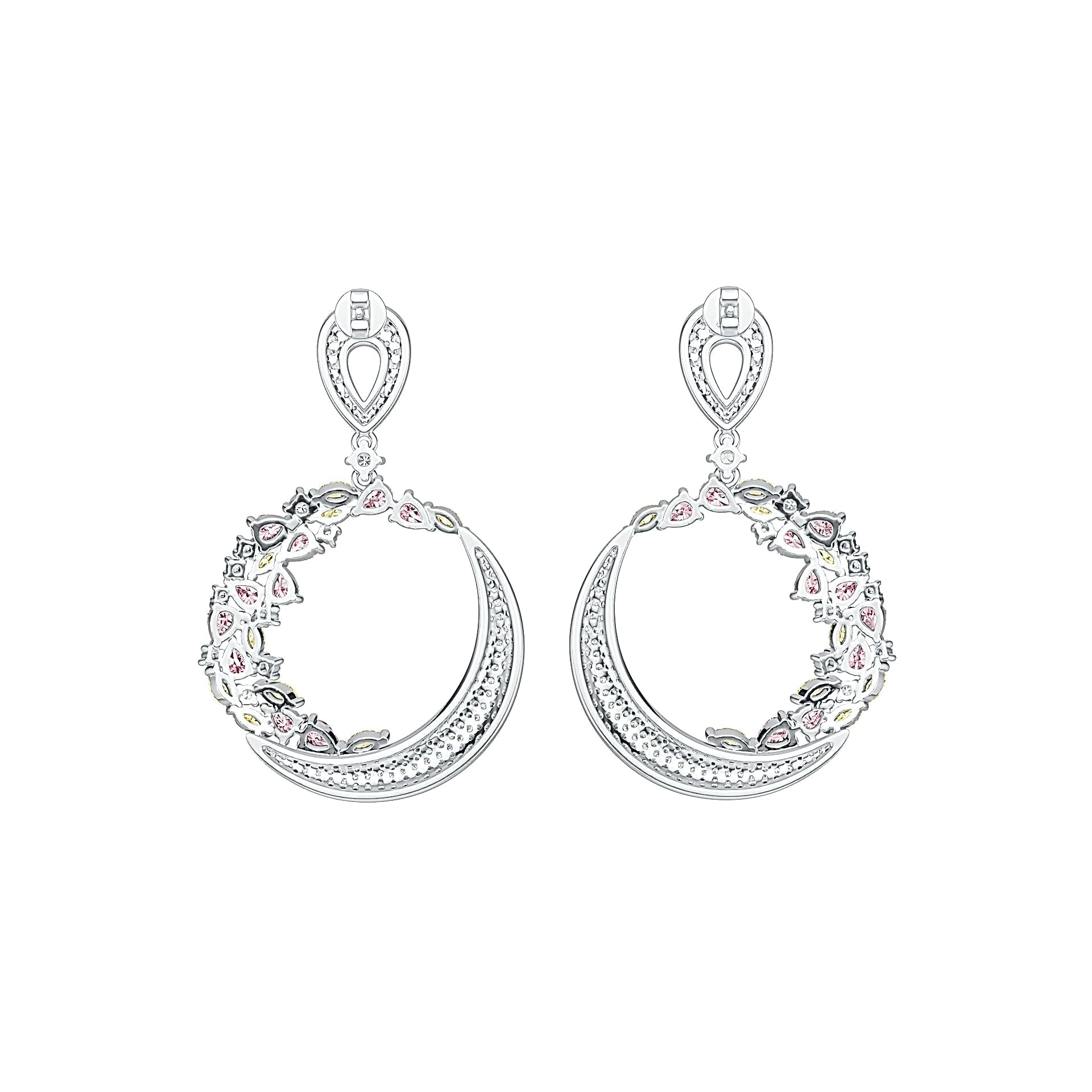 Sterling Silver Semi Mount Earrings Setting Pear PE 4X2mm DHJ