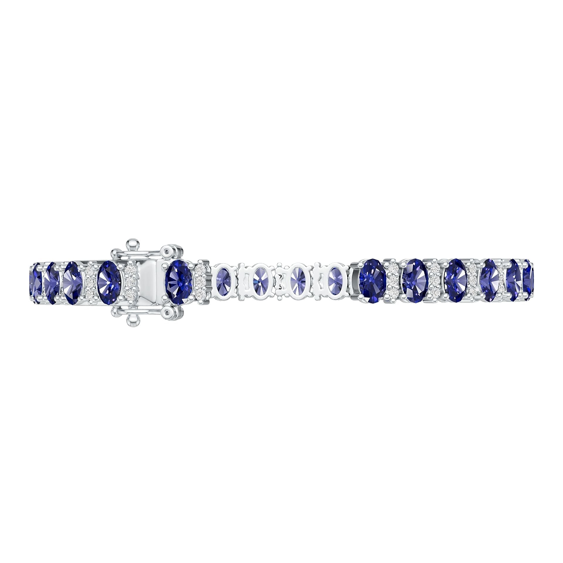 Sterling Silver Semi Mount Bracelet Setting Oval OV 6X4mm DHJ