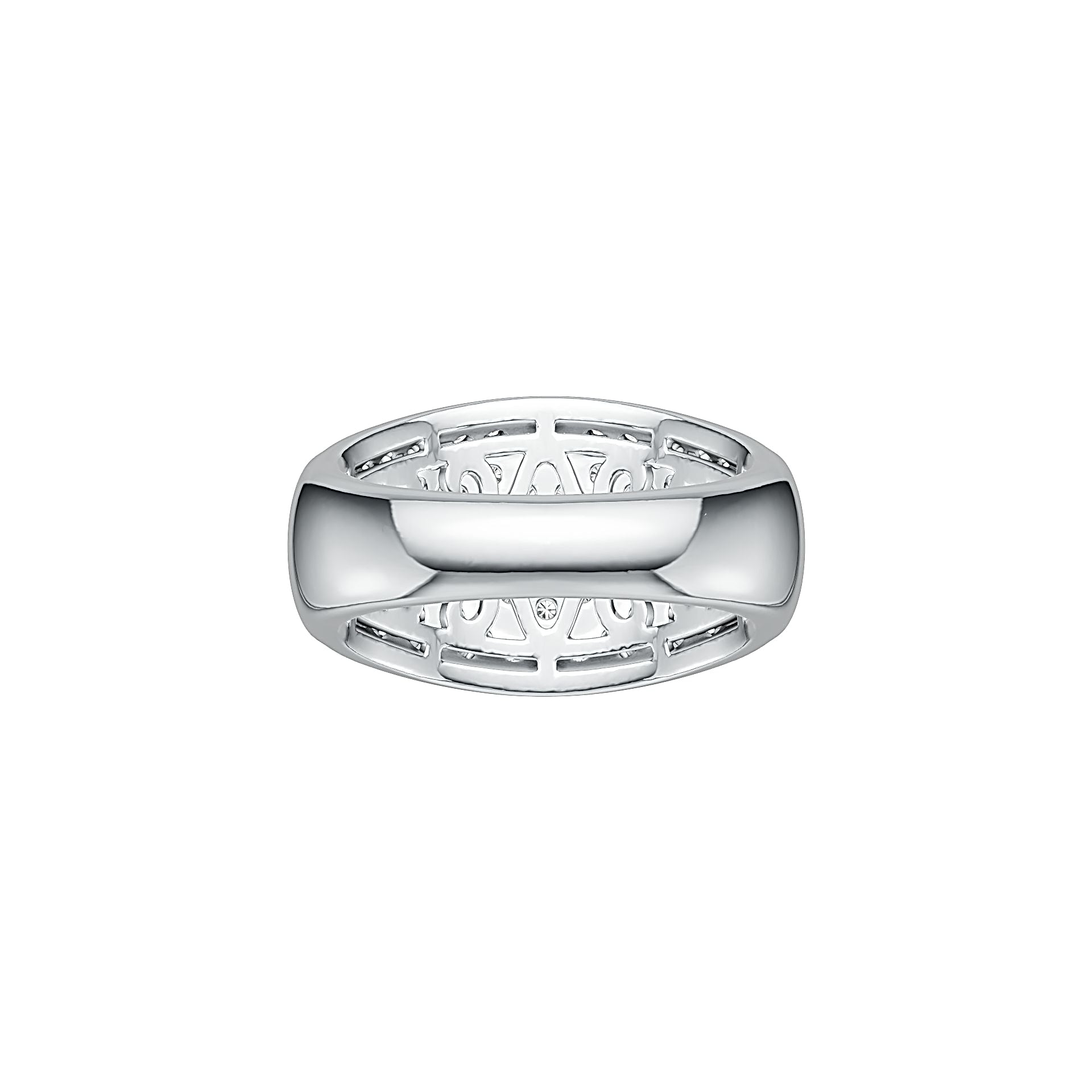 Sterling Silver Pave Ring Heart Theme with White Topaz or Moissanite - Syzjewelry